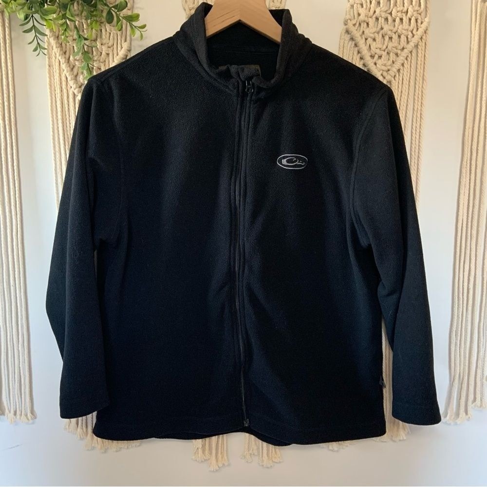 DRAKE‎ Youth Camp Fleece Full Zip Pullover Black Size 12